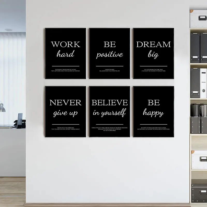 Home Office Room Inspiration - Kutipan Inspiratif Sederhana Modern Lukisan Seni
