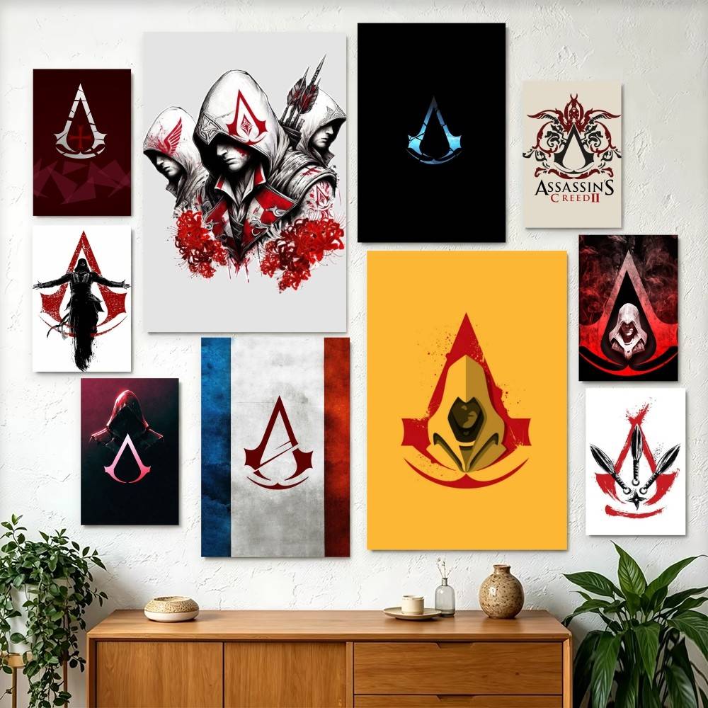 Home Office Logo - Poster logo Assassin's Creed, stiker dekoratif