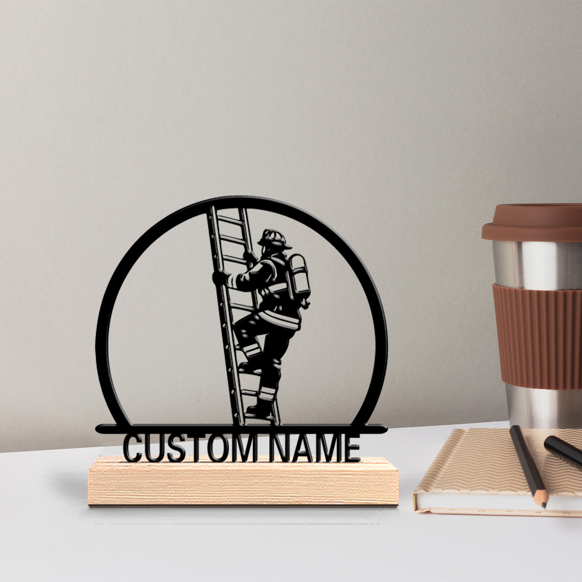 Home Office Logo - 1 buah Patung Logam Pemadam Kebakaran
