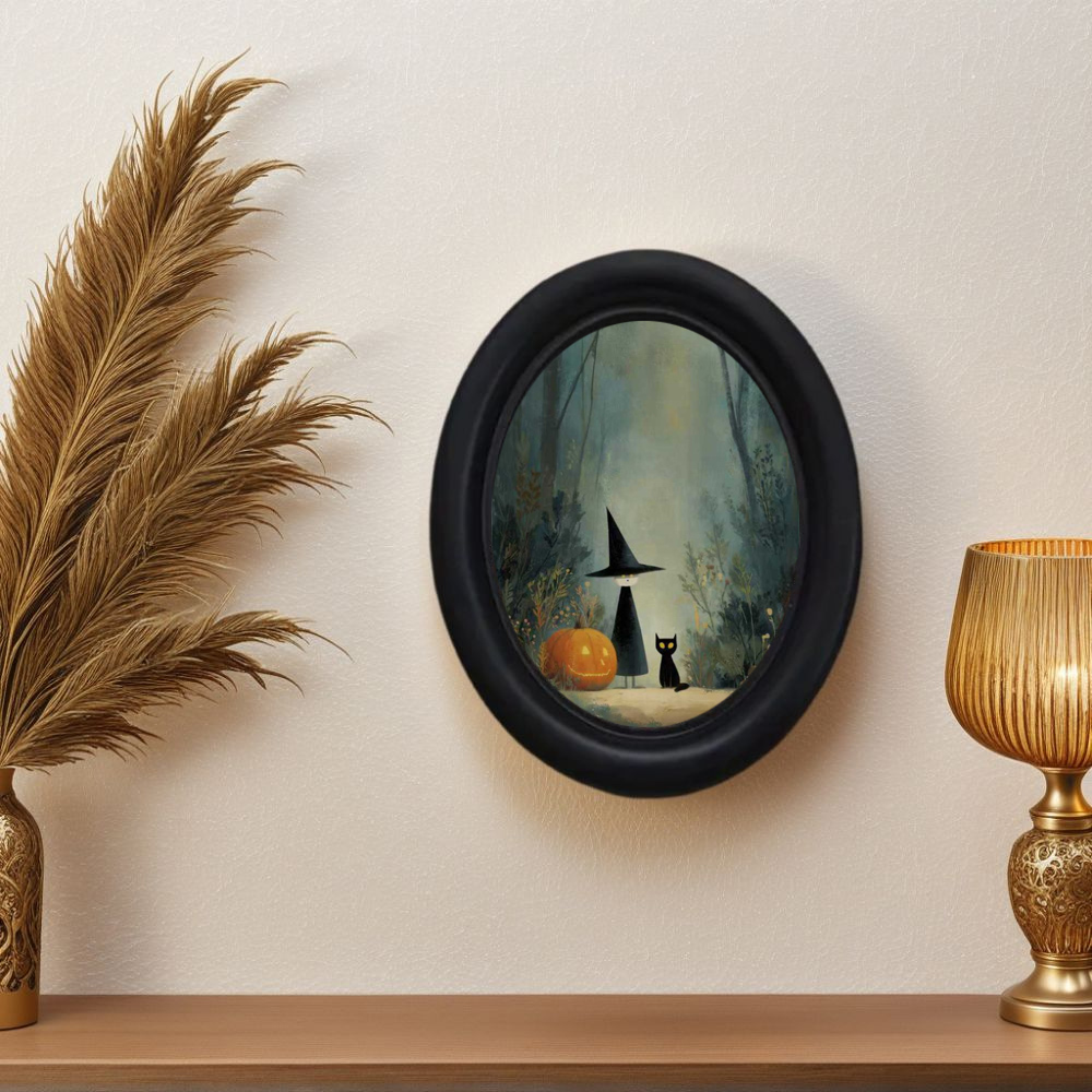 Home Office Or - Mural Seni Dinding Penyihir Halloween Vintage