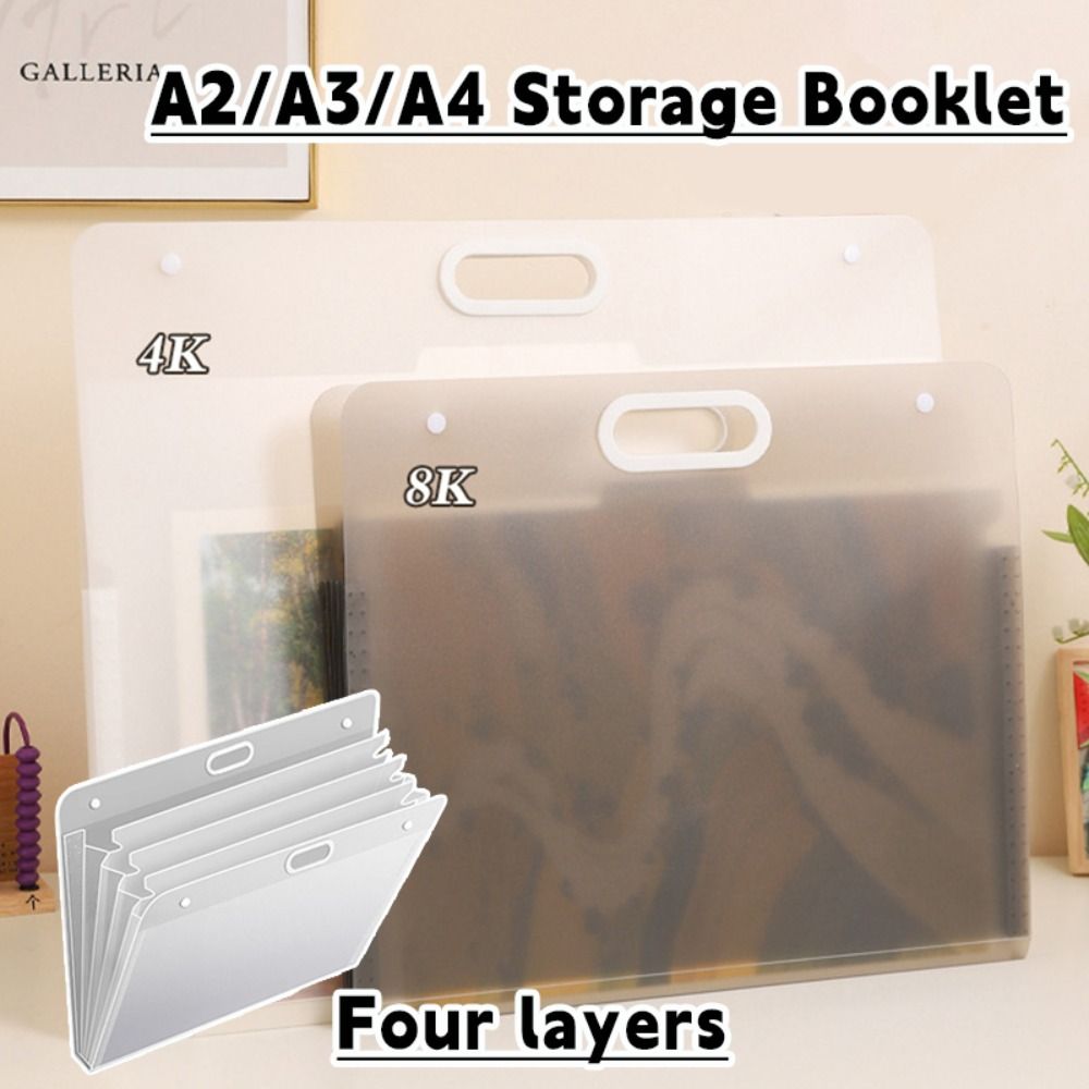 Document Scanner Portable - Folder File A2/A3/A4 Sederhana Empat Lapis