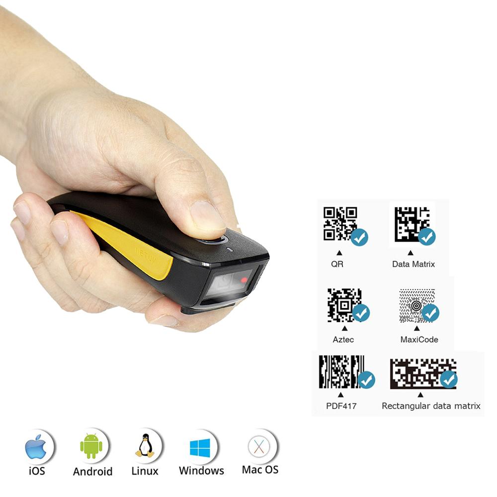 Document Scanner Portable - Pemindai Barcode 2D Nirkabel Bluetooth dan