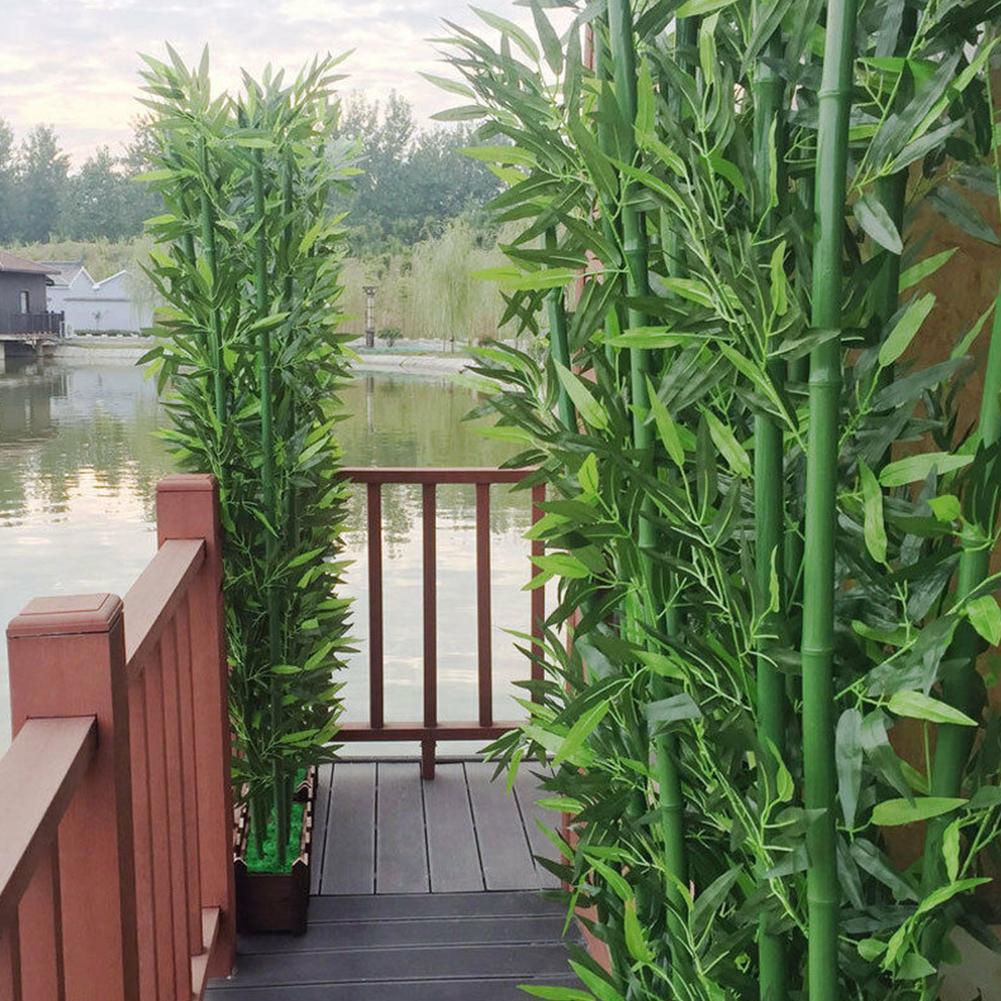 Home Office Layout - Tanaman bambu hijau buatan, daun bambu