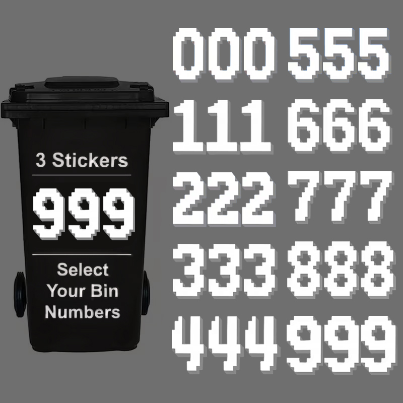 Home Office Logo - 3PCS/Lembar Stiker Digital Gaya Pixel Tempat