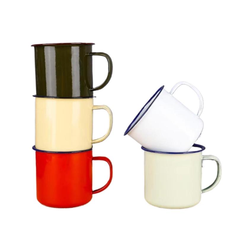 Home Office Logo - 【M】Gelas Minum Enamel Berbagai Warna dan
