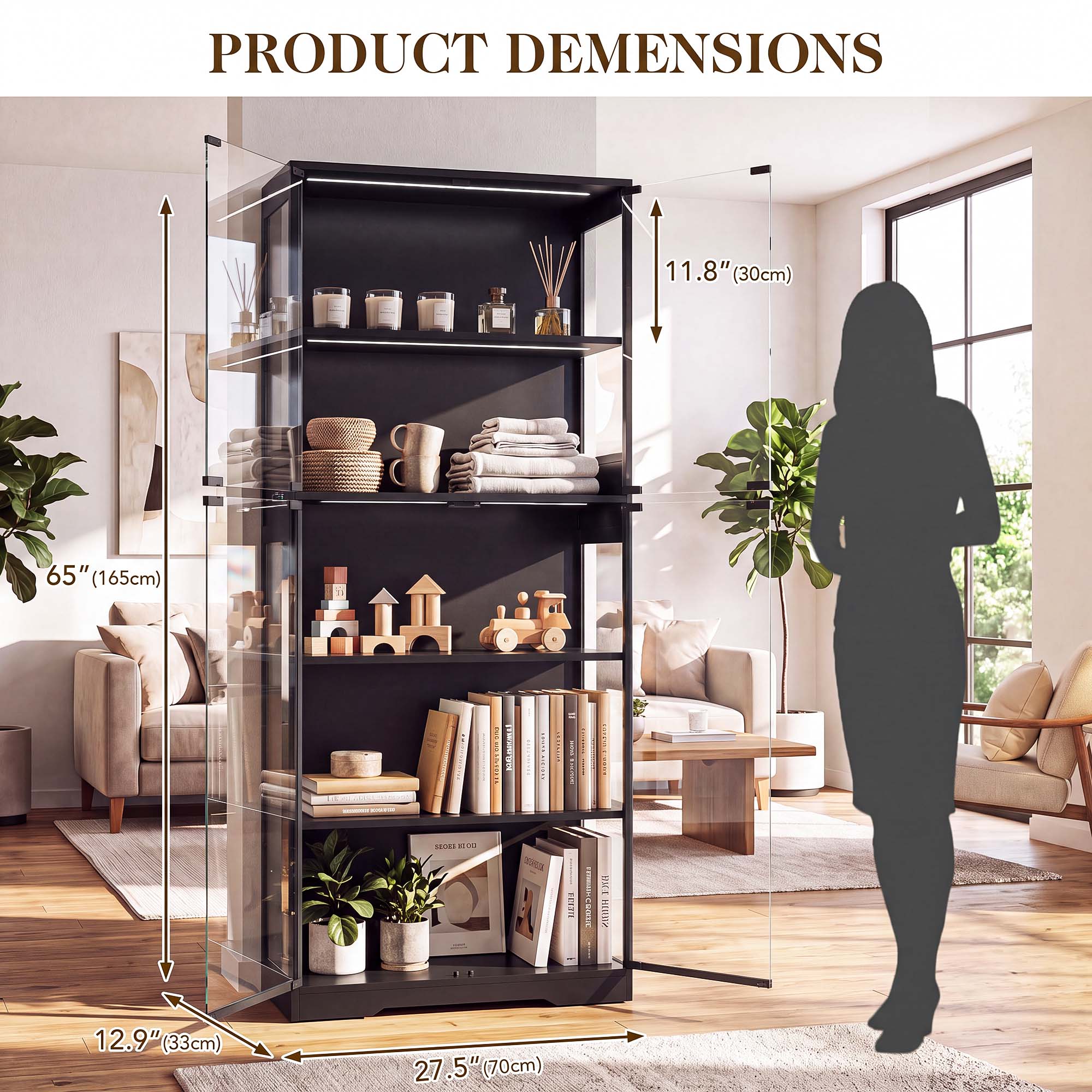 TCGBKAF Lemari Pajangan 5 Ting - Home Office Or ulasan dan harga