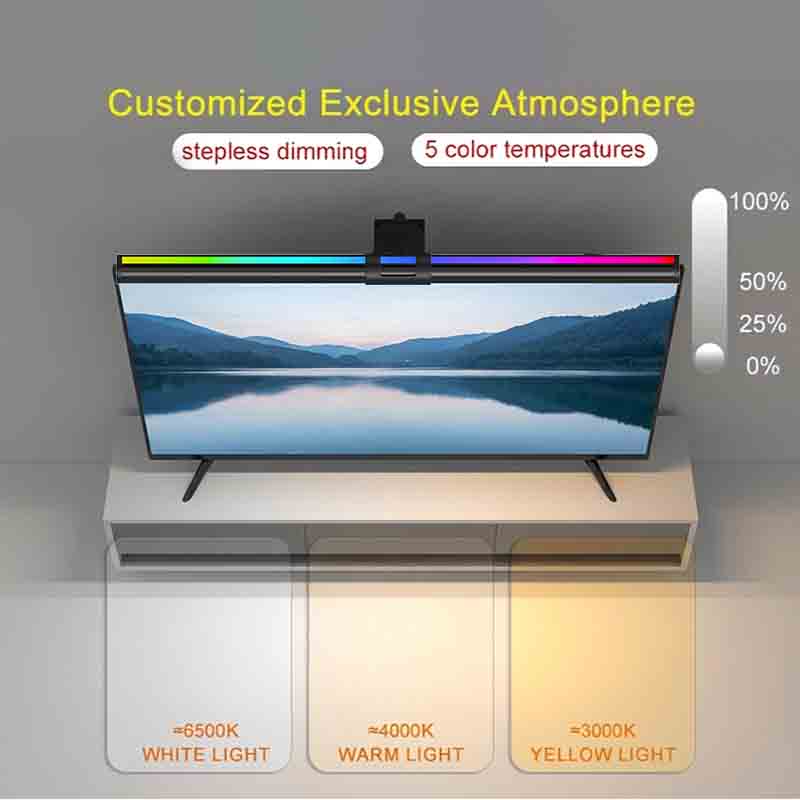 Lampu LED RGB 60/80Cm Lampu Mo - Home Office Work Table ulasan dan harga
