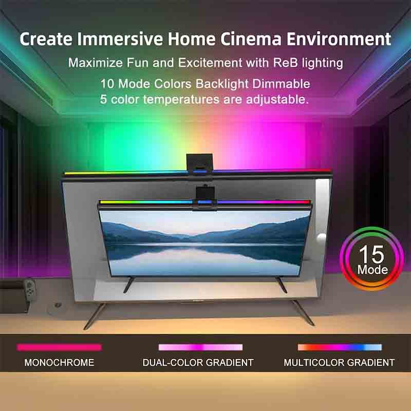 Lampu LED RGB 60/80Cm Lampu Mo - Home Office Work Table ulasan dan harga
