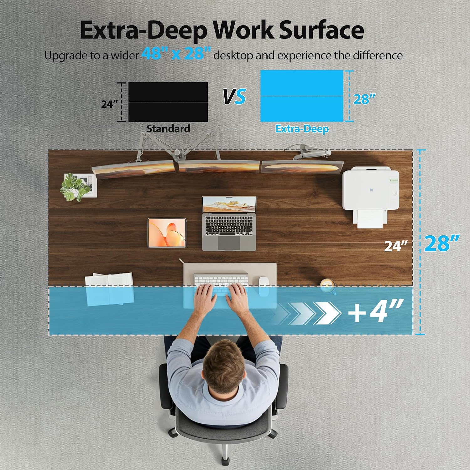Meja Berdiri Elektrik, Meja ya - Home Office Work Table ulasan dan harga