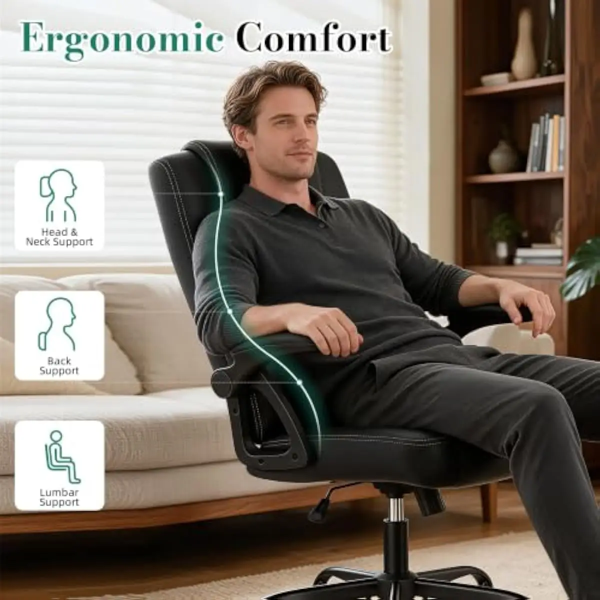 Kursi kantor eksekutif ergonom - Ergonomic Office Chair ulasan dan harga