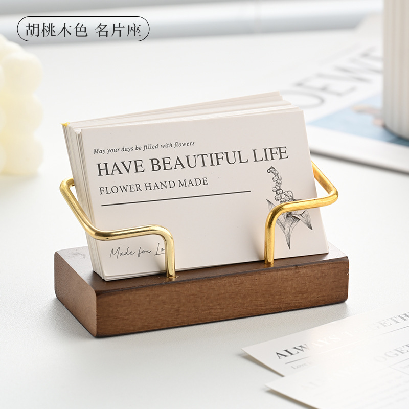 Tempat Kartu Nama Kayu dengan  - Document Holder Stand ulasan dan harga