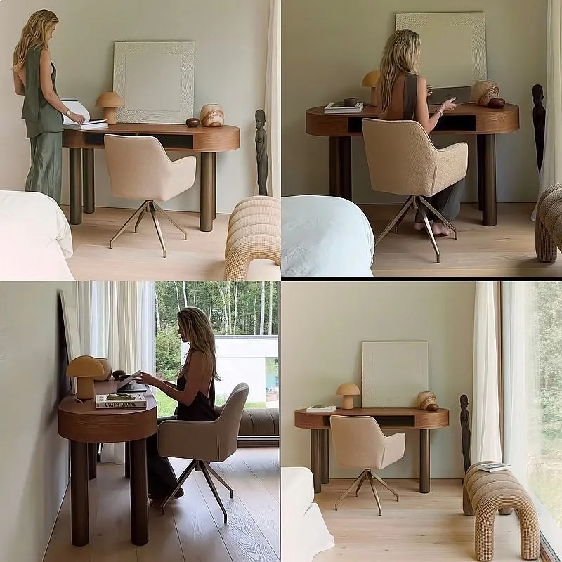Meja Kerja Kayu Solid Prancis  - Home Office Work Table ulasan dan harga