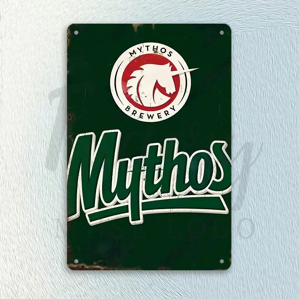 Mythos Brewery Vintage Metal T - Home Office Logo ulasan dan harga