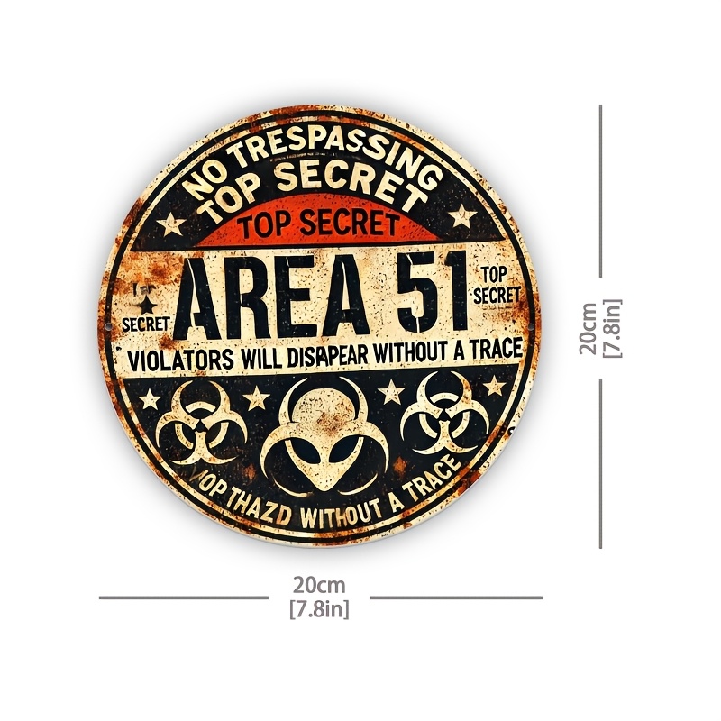 Tanda Dinding Logam Area 51 Vi - Home Office Logo ulasan dan harga