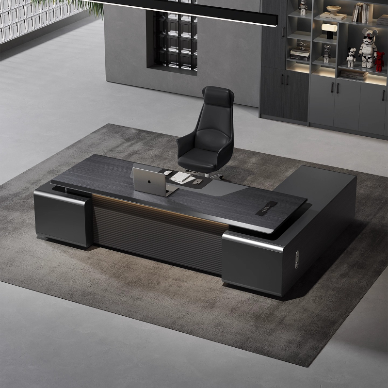 Meja Komputer Bentuk L Mewah D - Home Office Work Table ulasan dan harga