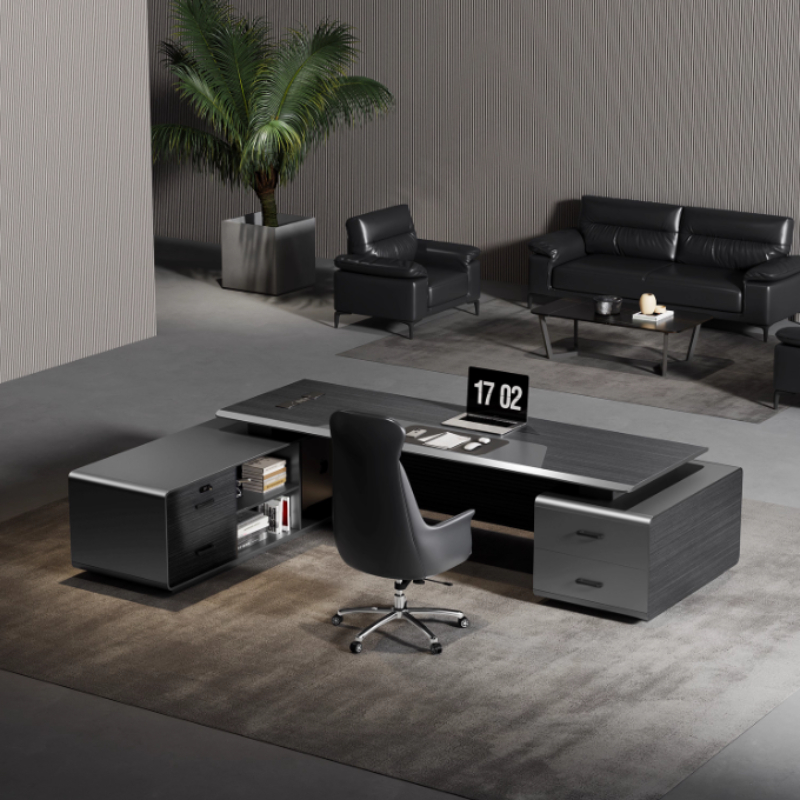 Meja Komputer Bentuk L Mewah D - Home Office Work Table ulasan dan harga