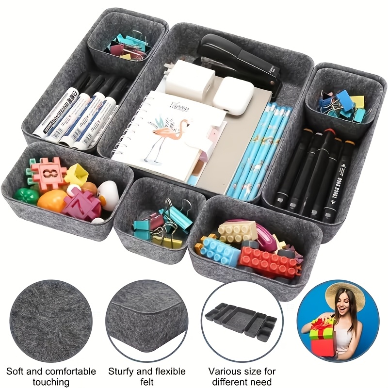 Kotak Penyimpanan Felt Lembut  - Home Office Work Table ulasan dan harga