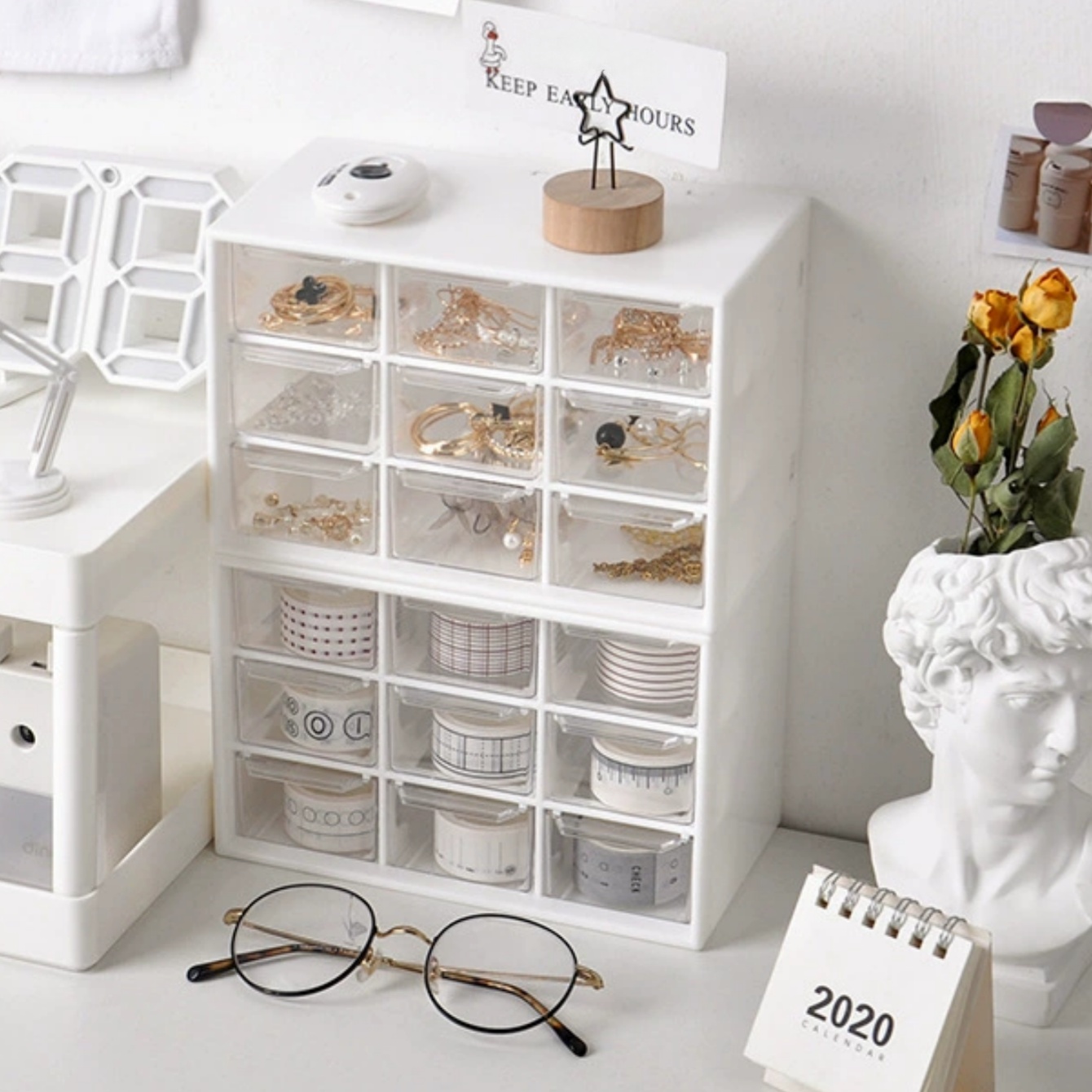 Kotak Penyimpanan Bahan Manik- - Home Office Work Table ulasan dan harga