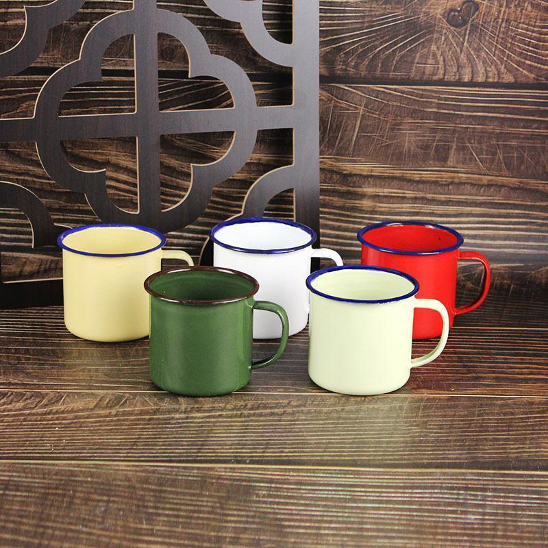 【M】Gelas Minum Enamel Berbagai - Home Office Logo ulasan dan harga