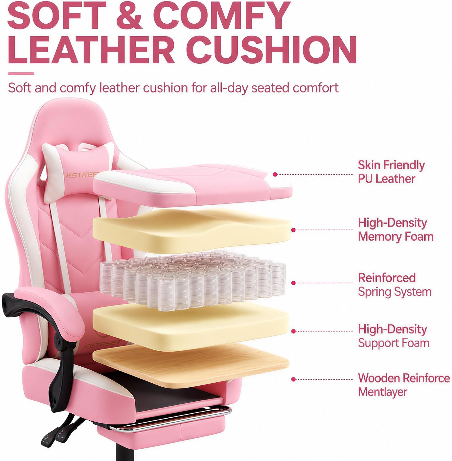 Kursi Gaming Ergonomis dengan  - Ergonomic Office Chair ulasan dan harga