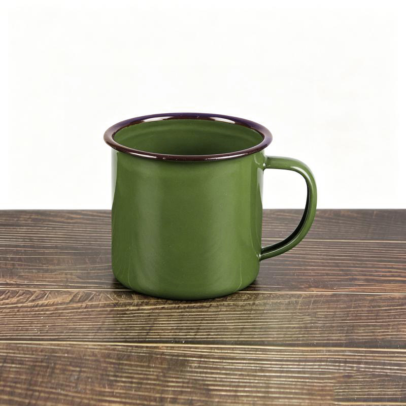 Mug Minum Enamel Tahan Lama de - Home Office Logo ulasan dan harga