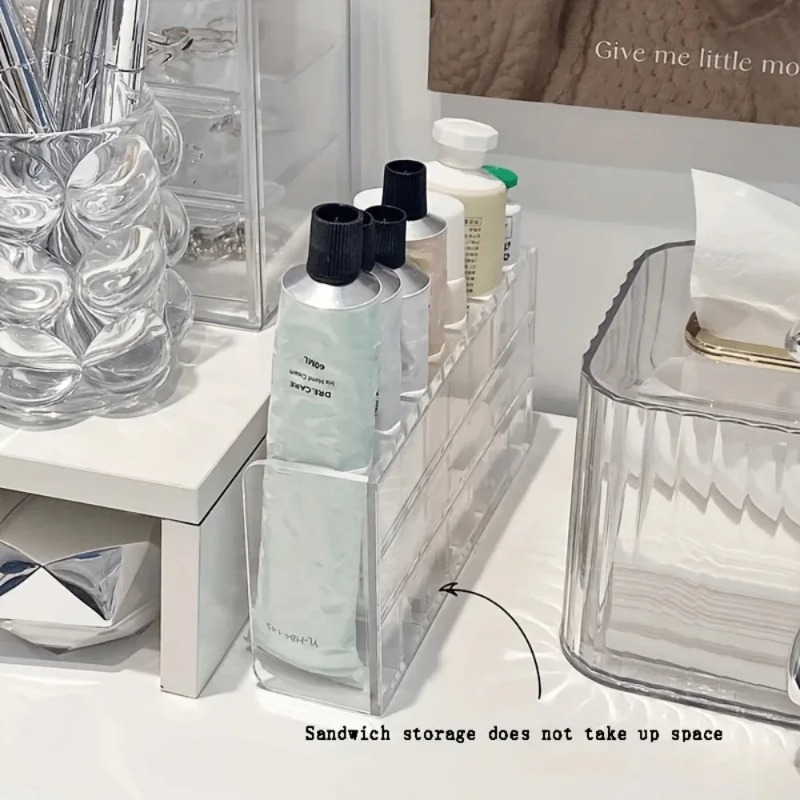 Organizer Kosmetik Plastik Tra - Home Office Work Table ulasan dan harga