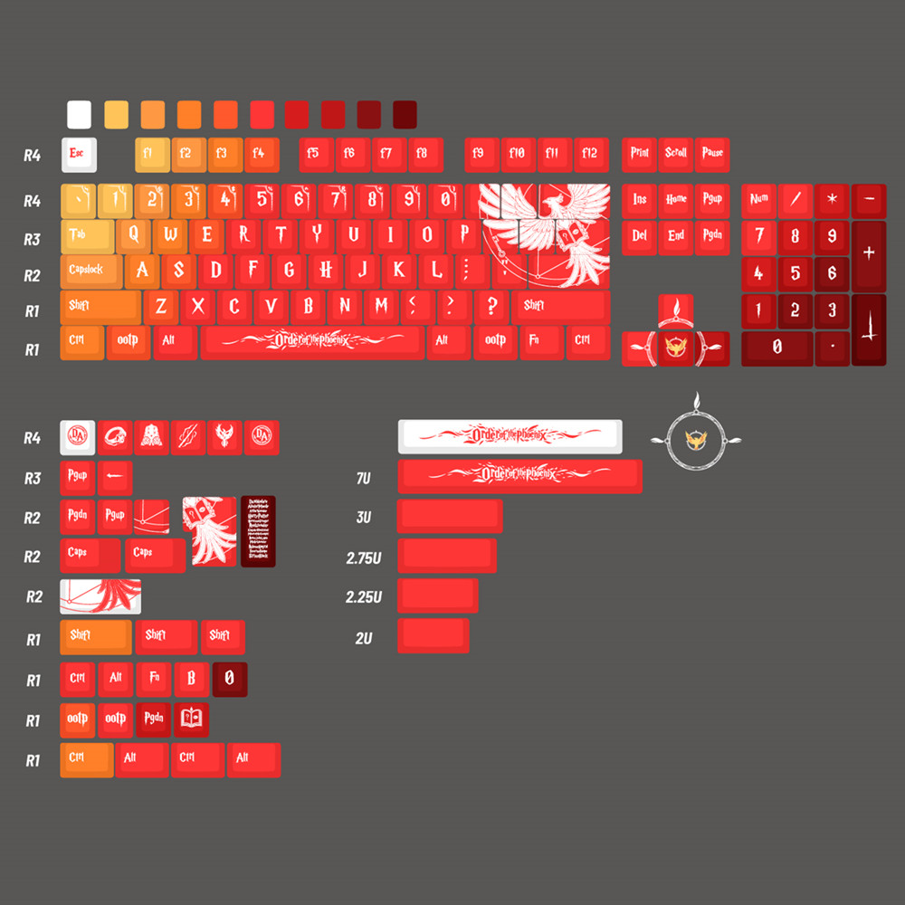 Pesanan Phoenix Keycap Cherry  - Home Office Layout ulasan dan harga