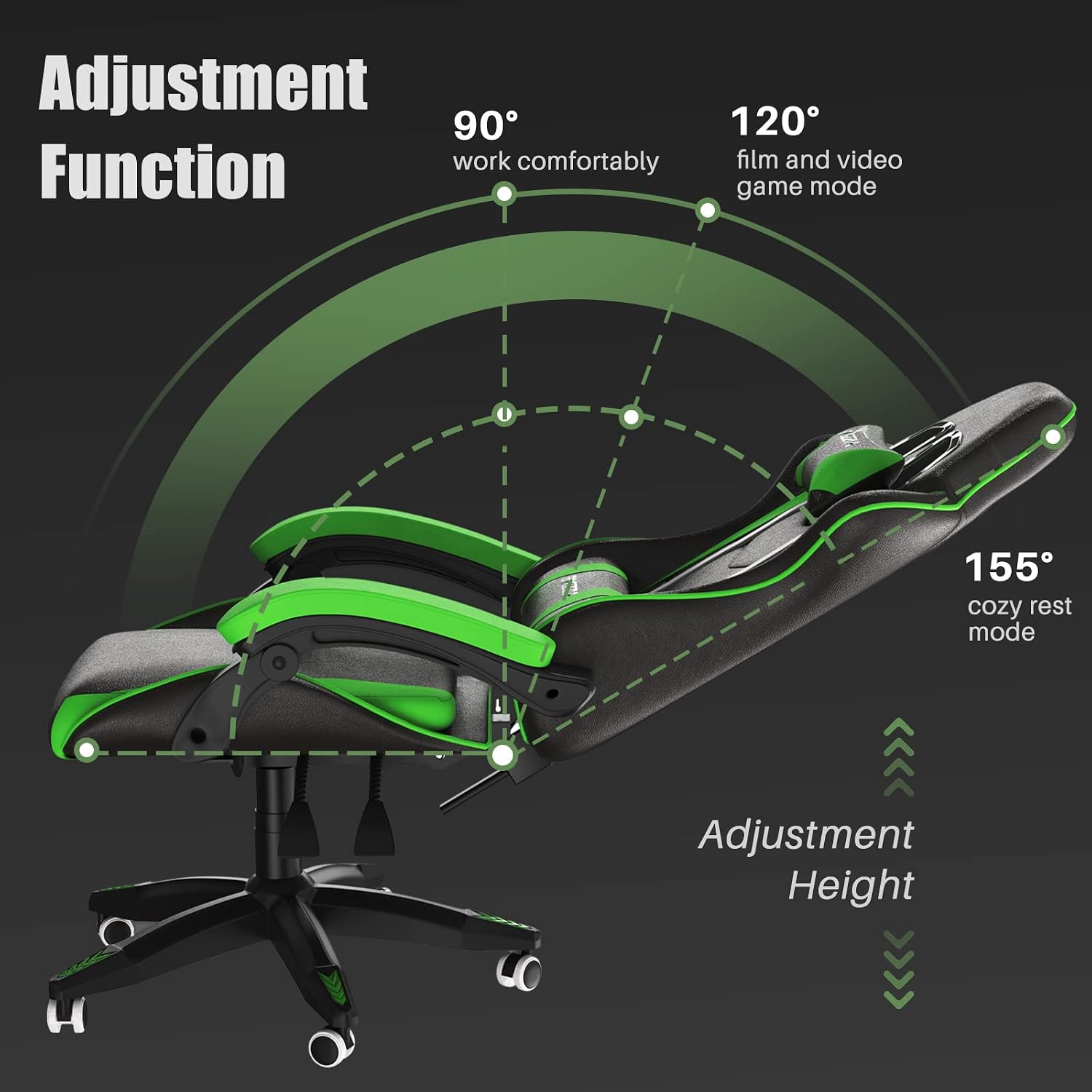 Kursi Gaming Ergonomis Kulit P - Ergonomic Office Chair ulasan dan harga