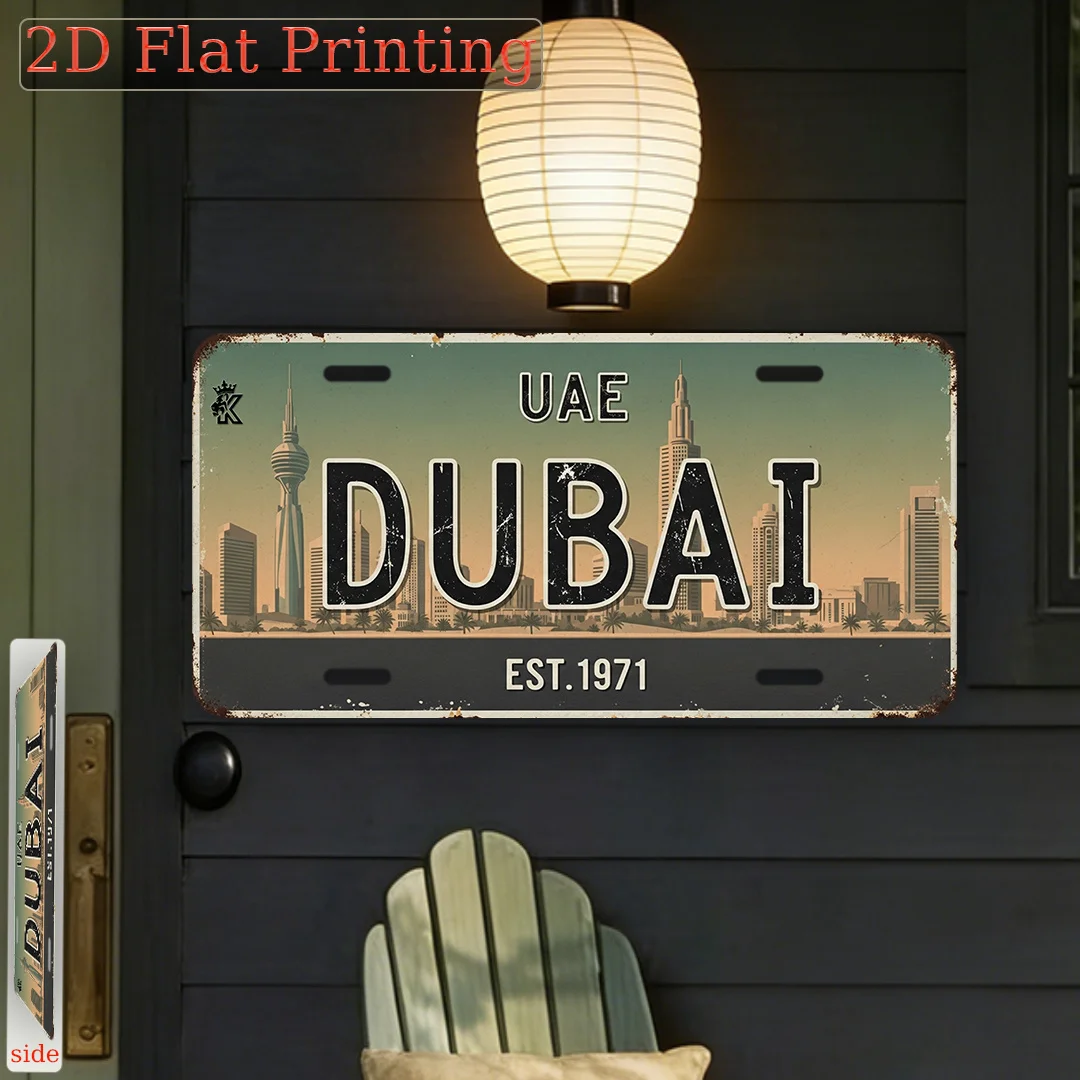 Dubai UEA EST.1971 Papan Nomor - Home Office Dubai ulasan dan harga