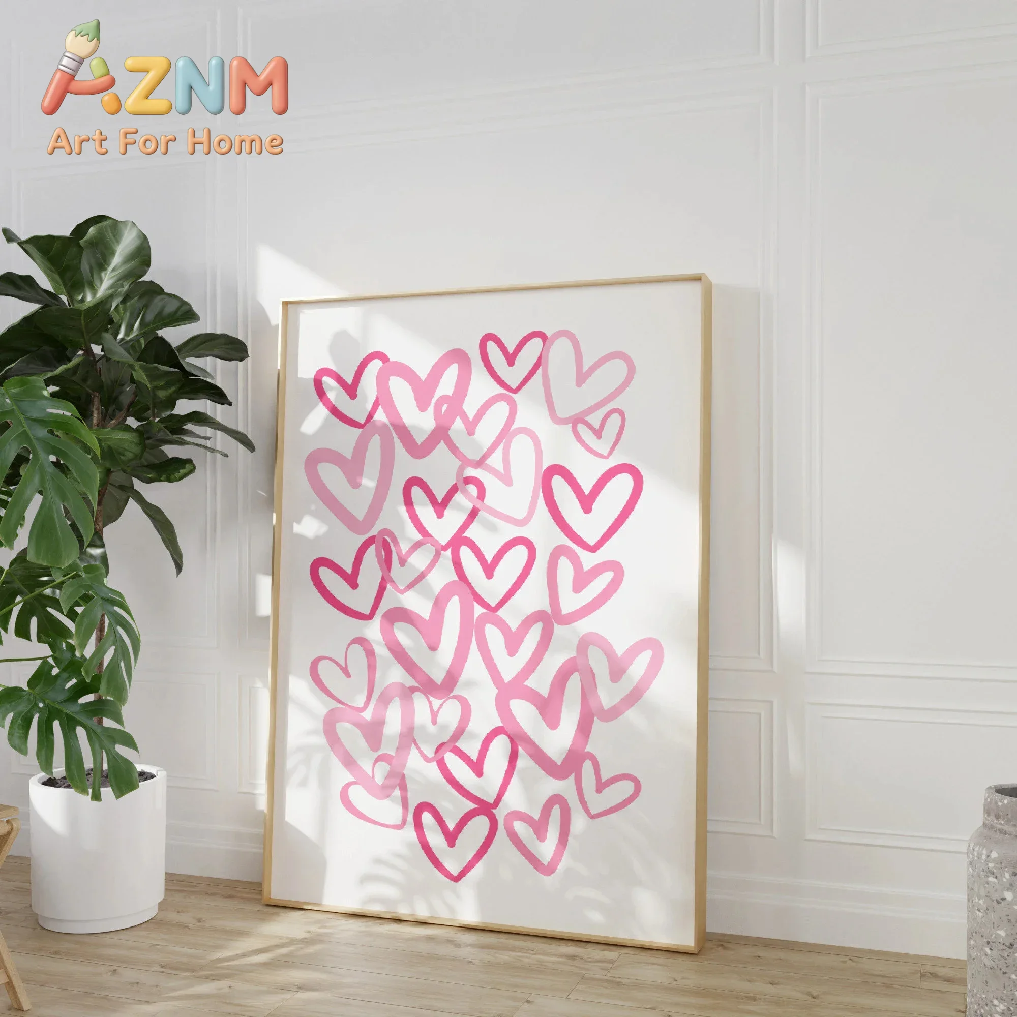 Lukisan Kanvas dengan Motif Ha - Home Office Room Inspiration ulasan dan harga