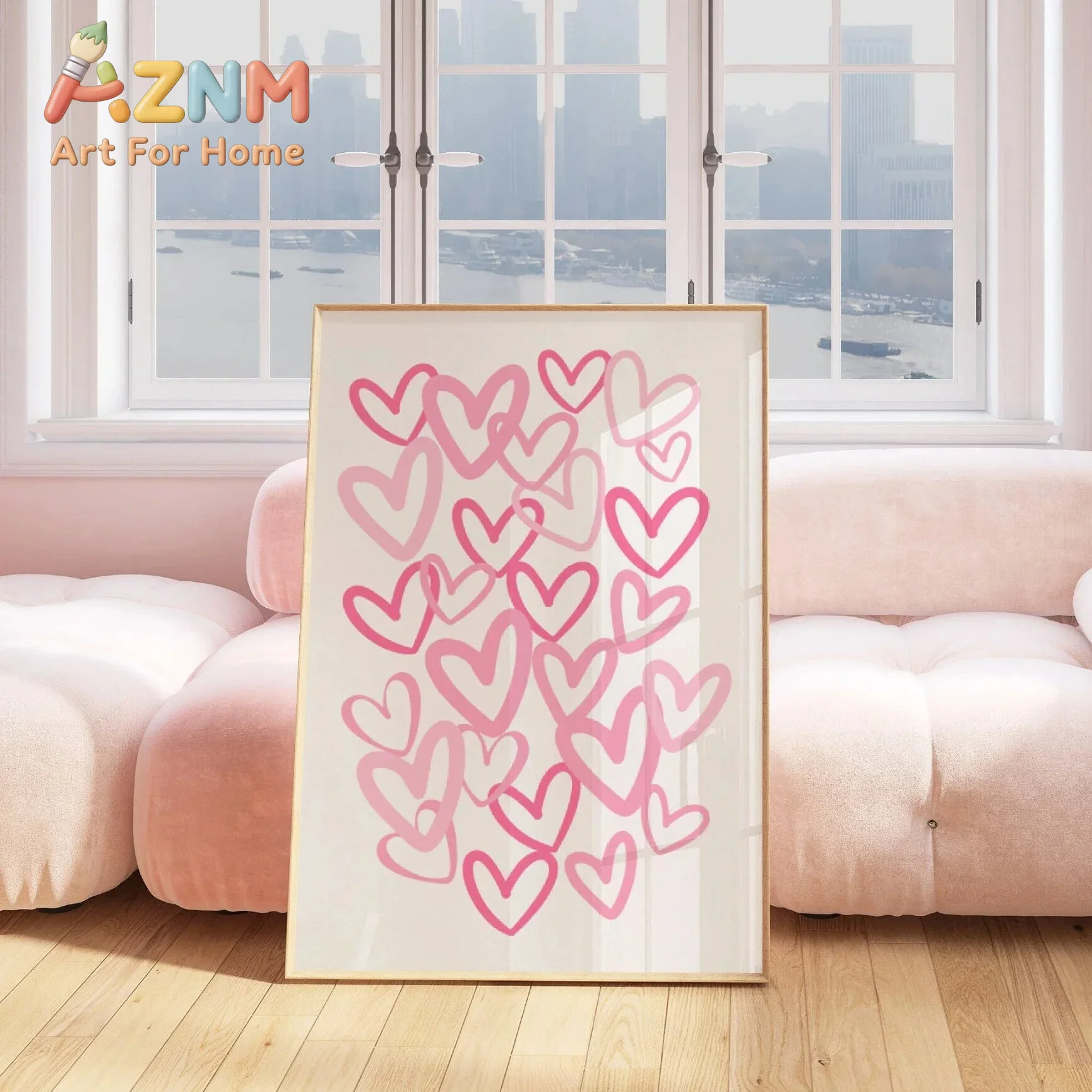 Lukisan Kanvas dengan Motif Ha - Home Office Room Inspiration ulasan dan harga