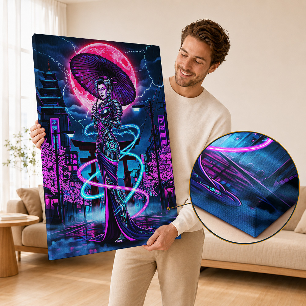 Poster Kanvas Cyberpunk, Foto  - Home Office Or ulasan dan harga