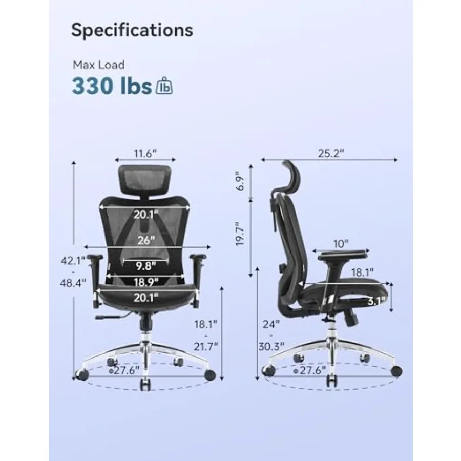 Kursi Kantor Ergonomis M57 unt - Ergonomic Office Chair ulasan dan harga