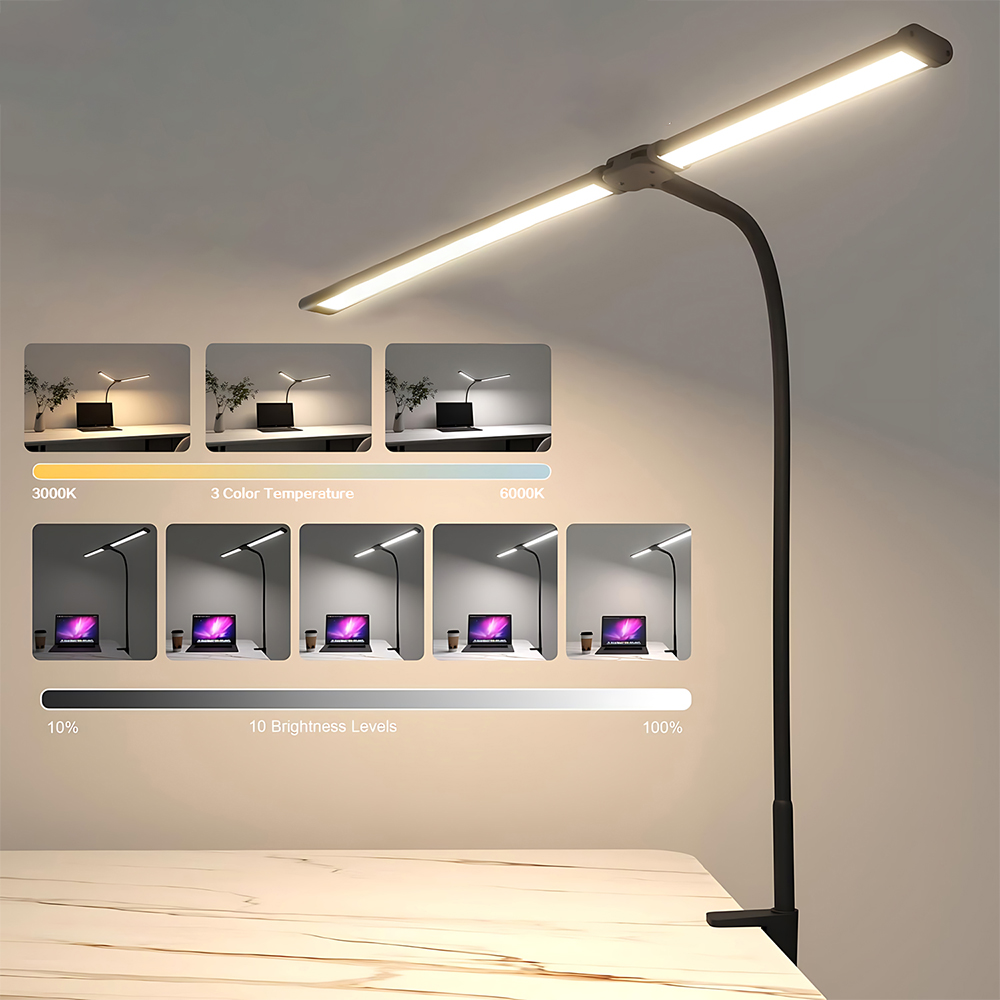 Lampu Meja LED Dua Kepala deng - Home Office Work Table ulasan dan harga